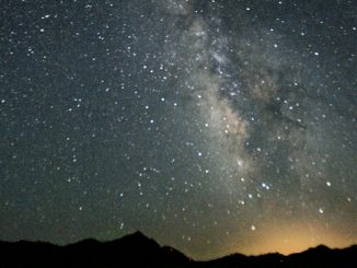 Photograph of the Milky Way in the night sky over Black Rock Desert, Nevada taken on 7/22/2007. 