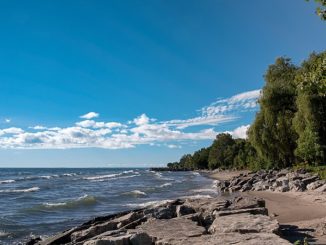 Lake Ontario shoreline.