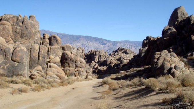 This narrow valley in the Alabama Hills doubled as the Khyber Pass in the 1939 epic Gunga Din.