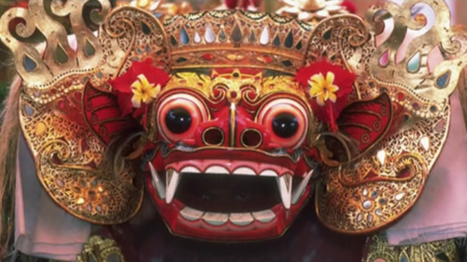 Ceremonial mask from the island of Bali.