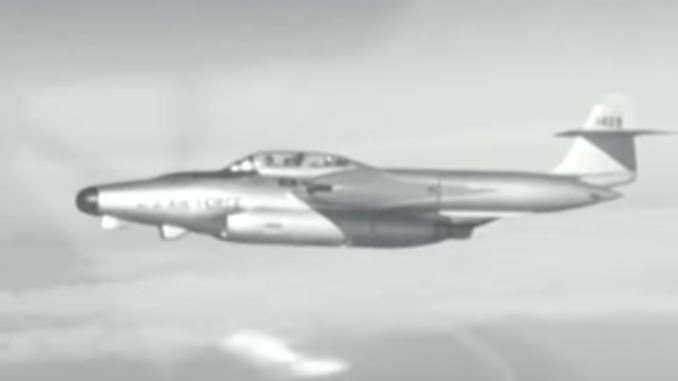 USAF Northrop F-89 Scorpion in flight.